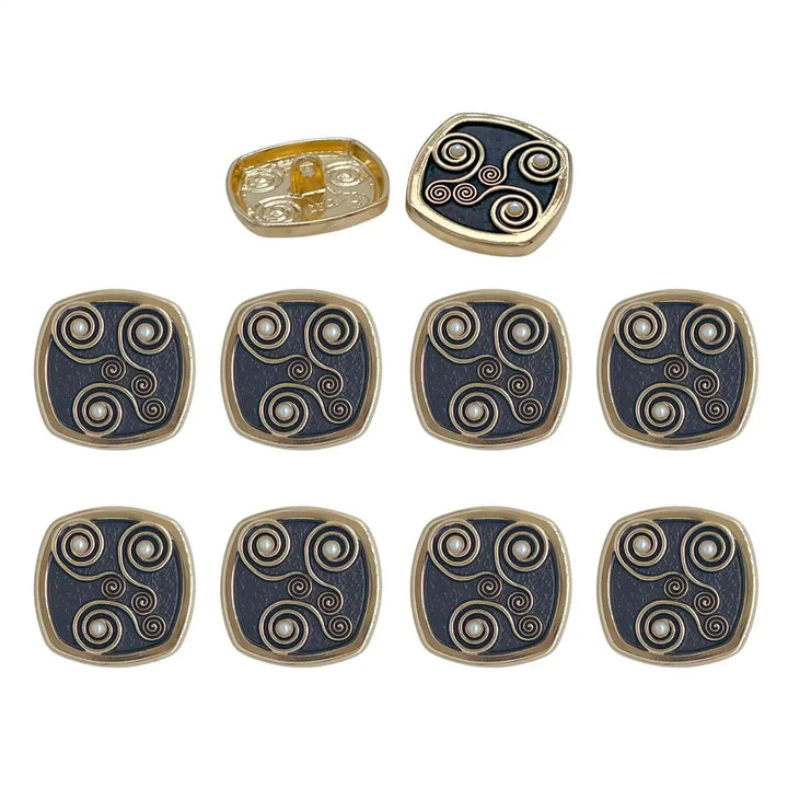 Decorative Pearl Apparel Metal Buttons | 	18mm(28L) & 23mm(36L)
