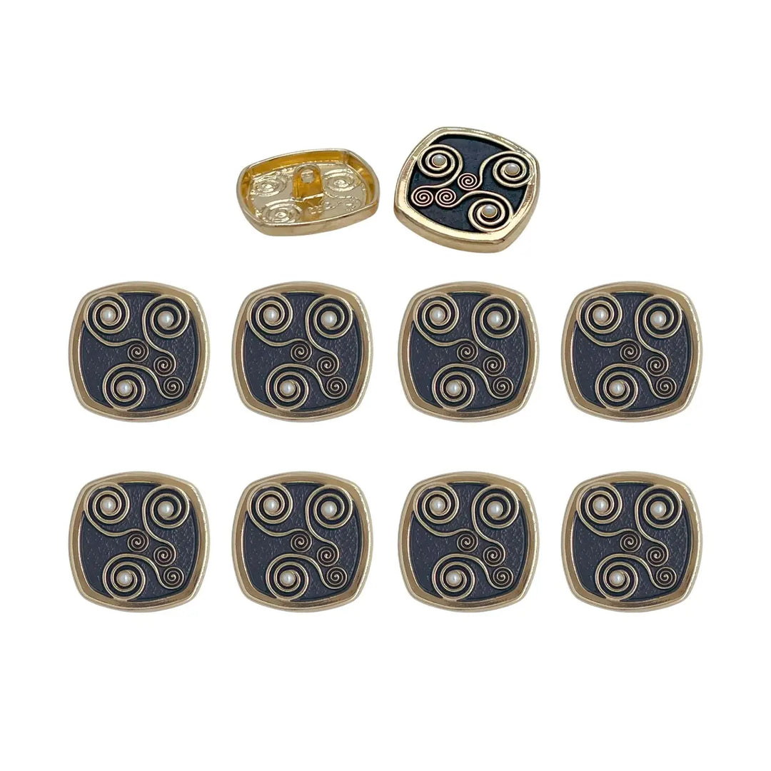 Decorative Pearl Apparel Metal Buttons | 	18mm(28L) & 23mm(36L)