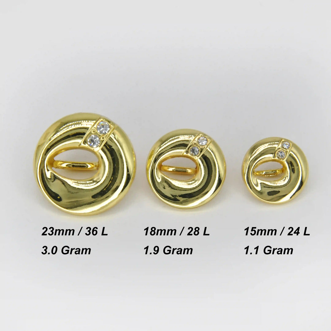 Slotted Metal Button | 23mm, 18mm & 15mm