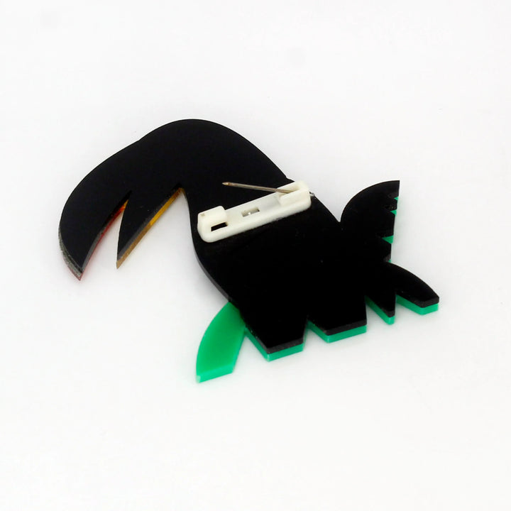 Stylized Toucan Brooch