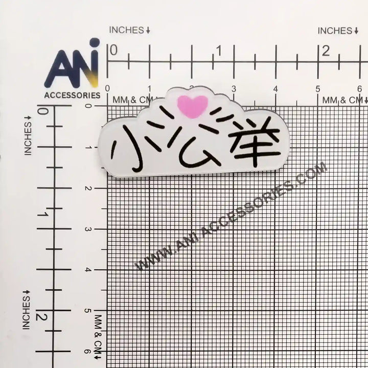 Text Design Acrylic Pin