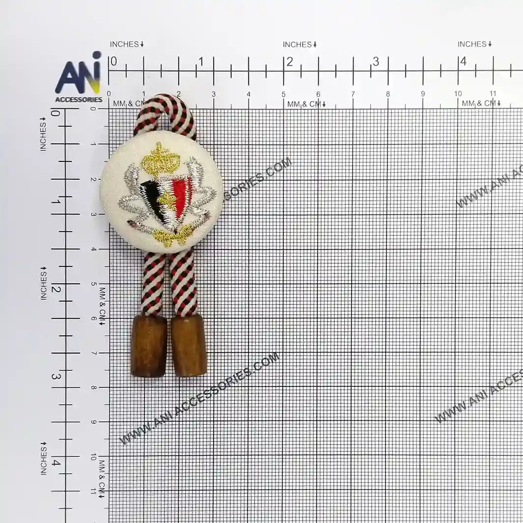 Tricolor Shield Tassel Style Pin