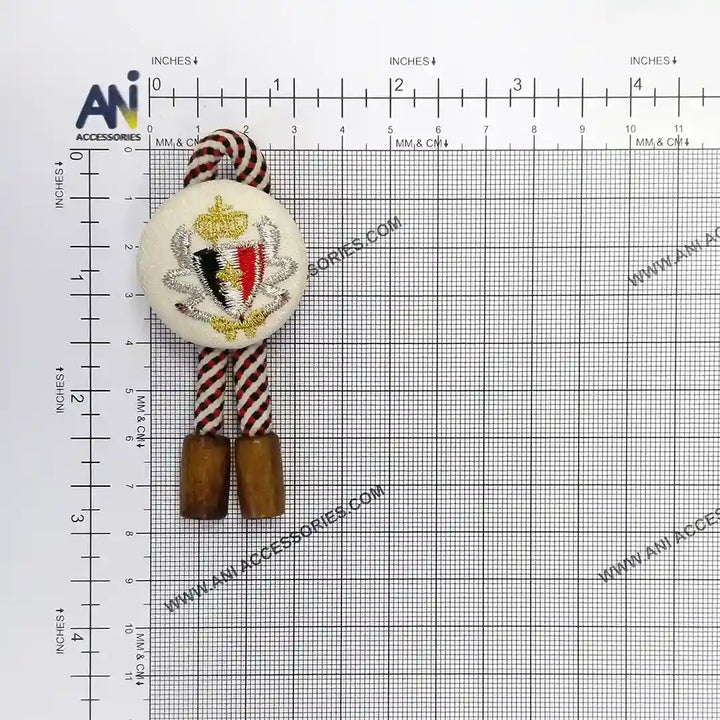 Tricolor Shield Tassel Style Pin