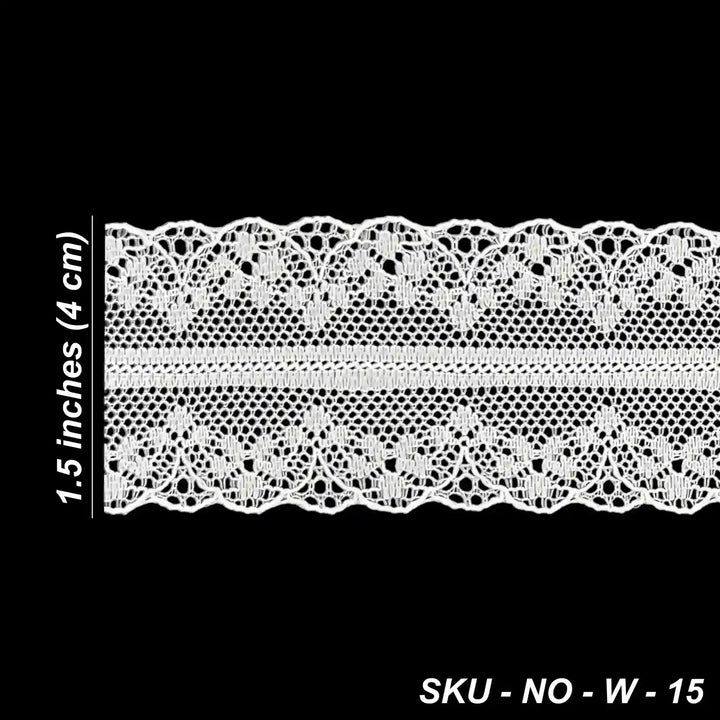 Delicate White Net Trim | SKU-W-15