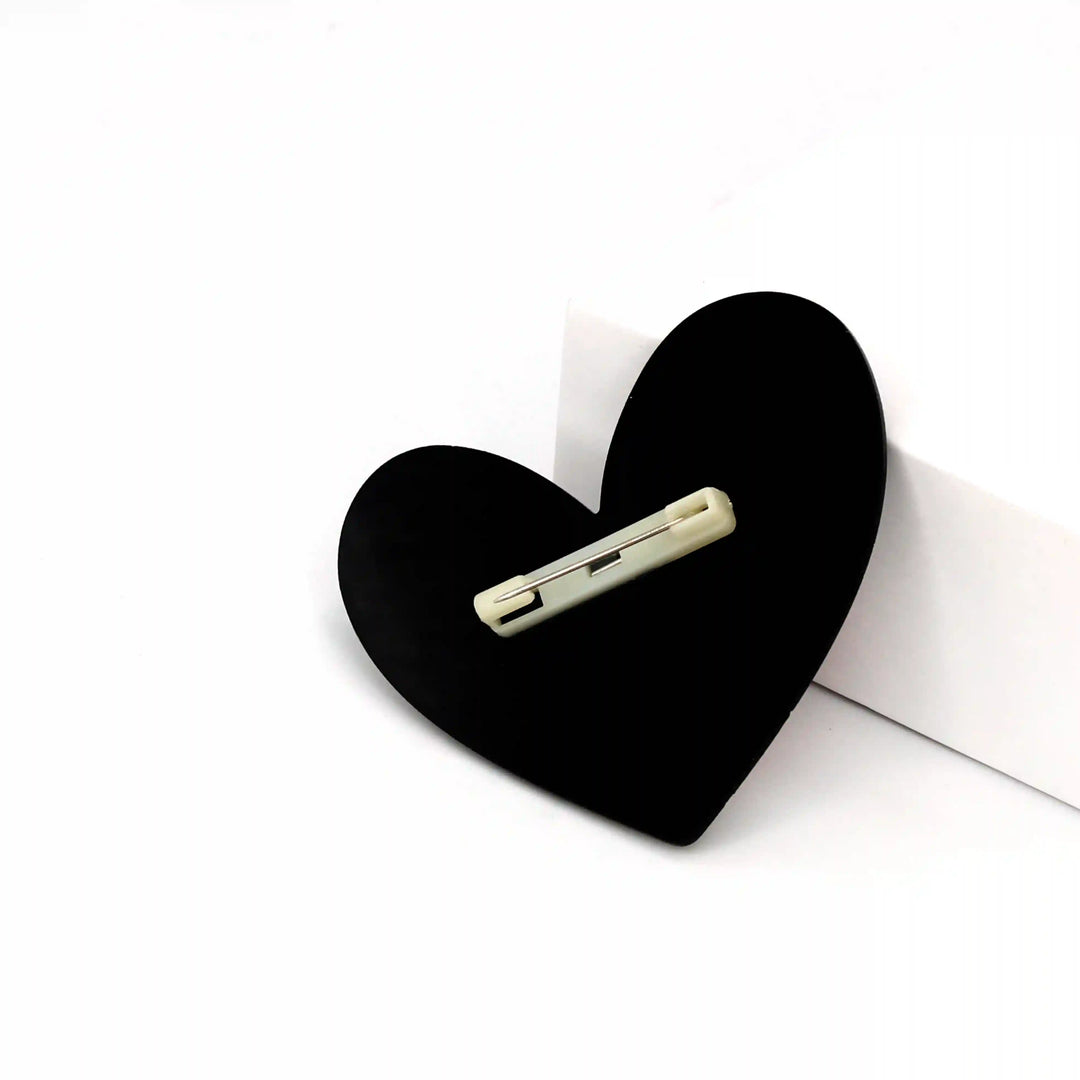 Acrylic Heart Brooch Pins