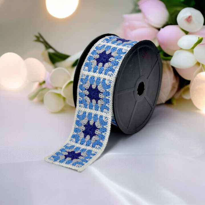 Crochet Square Ribbon Lace