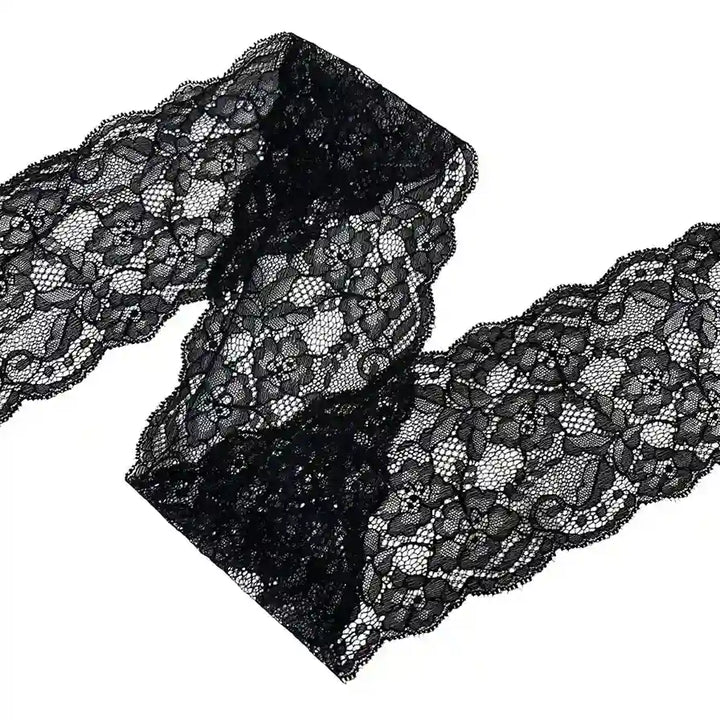 Black Ornate Floral Lace | 5 Meters | SKU-B103