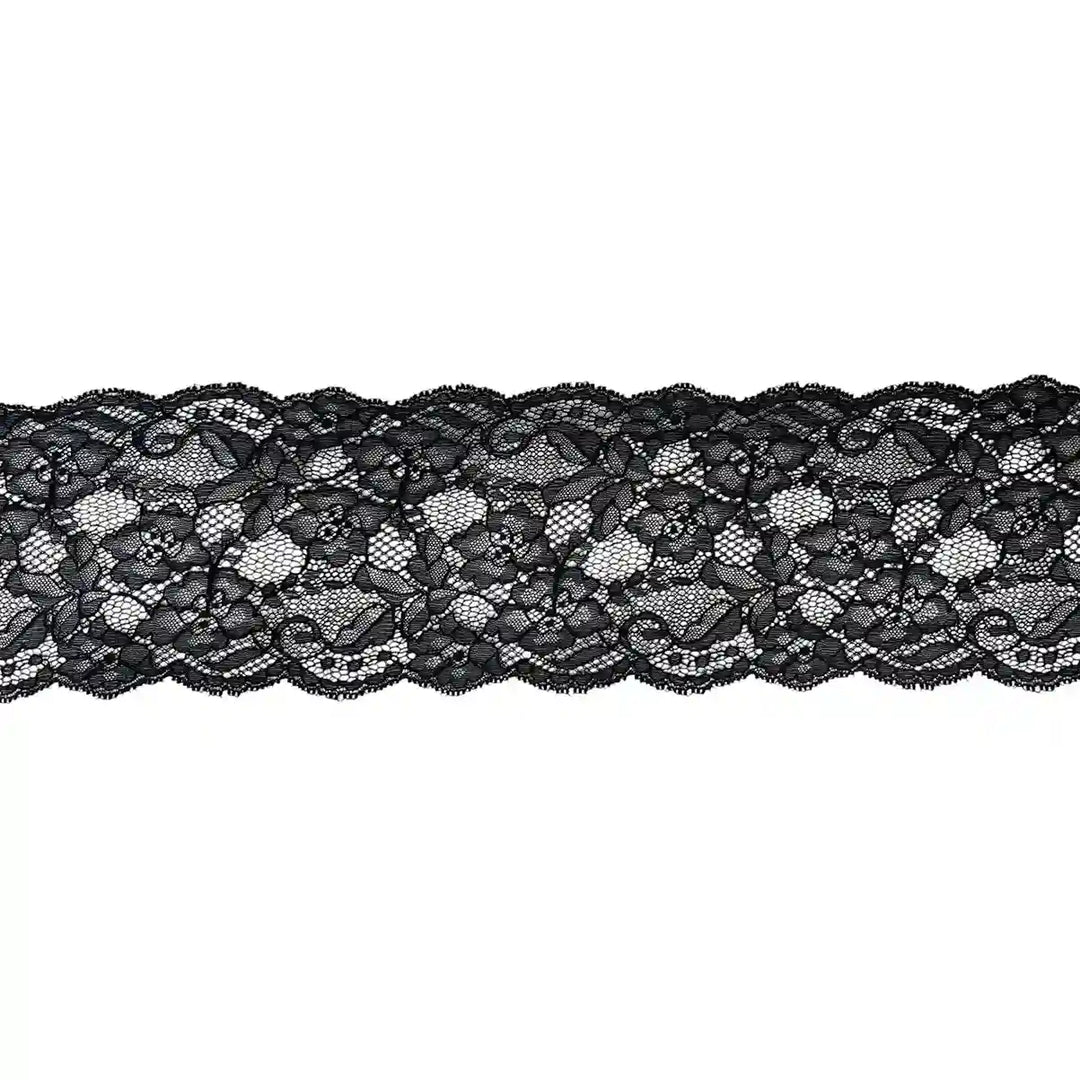 Black Ornate Floral Lace | 5 Meters | SKU-B103