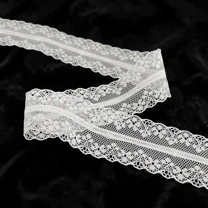 Delicate White Net Trim | SKU-W-15