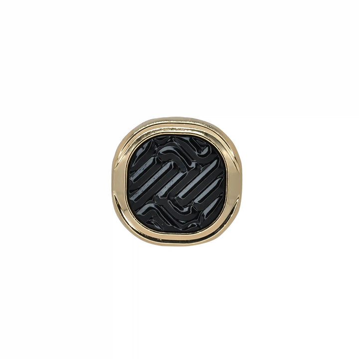 Metallic Herringbone Inlay Metal Buttons | 18mm (28L), 20mm (32L) & 23mm (36L)