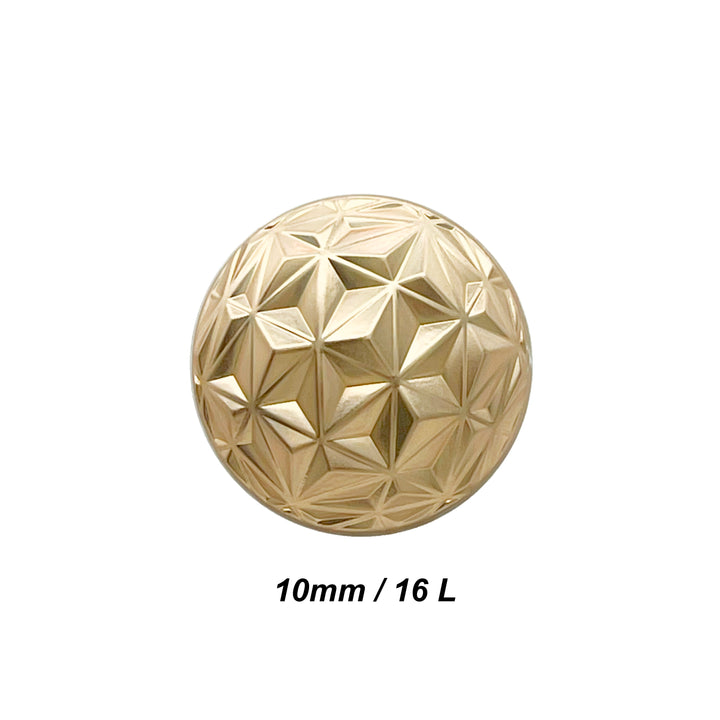 Geometric Metal Buttons for Clothing and Crafts