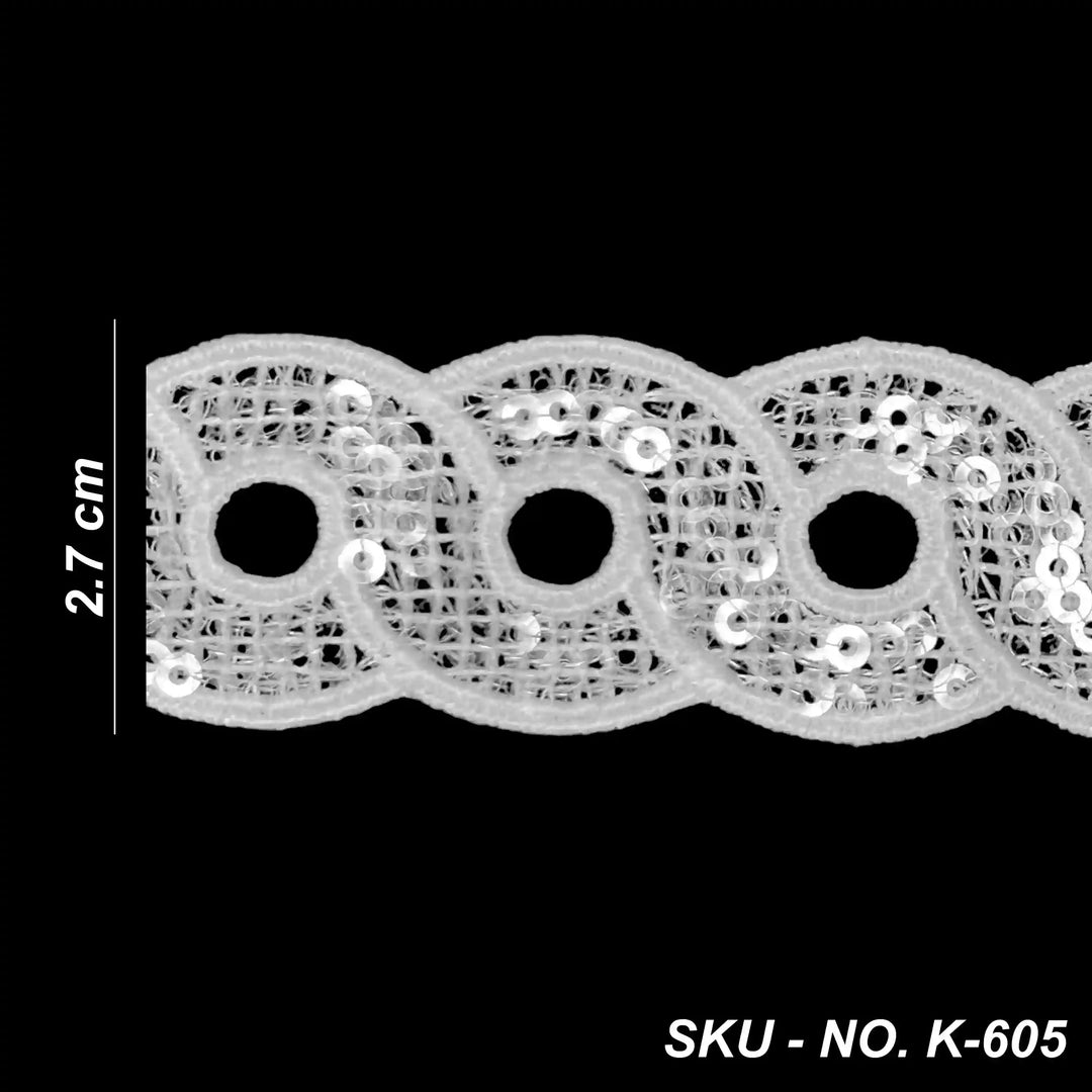 White Geometric Ring Border | SKU-K605