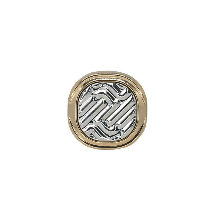 Metallic Herringbone Inlay Metal Buttons | 18mm (28L), 20mm (32L) & 23mm (36L)
