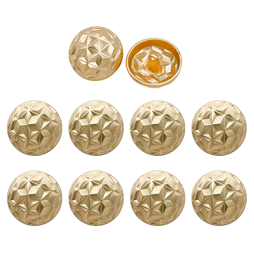 Geometric Metal Buttons for Clothing and Crafts