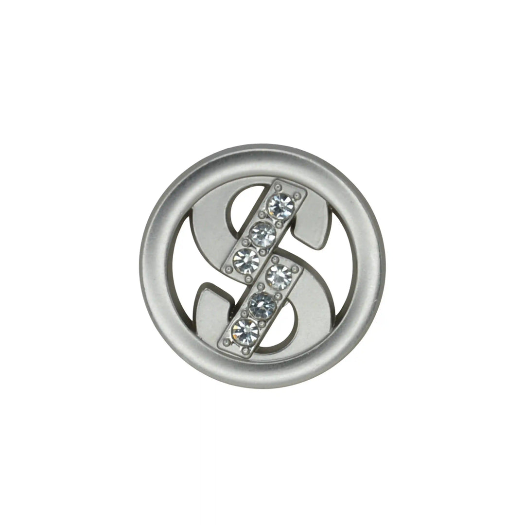 Dollar Style Rhinestone Metal Buttons | 15mm(24L) & 23mm(36L)