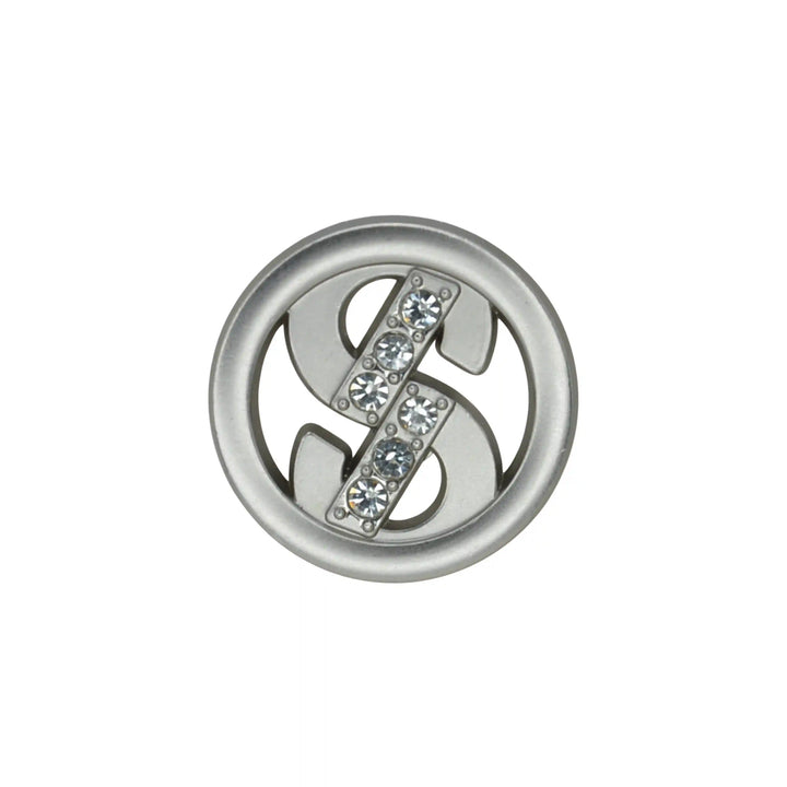 Dollar Style Rhinestone Metal Buttons | 15mm(24L) & 23mm(36L)