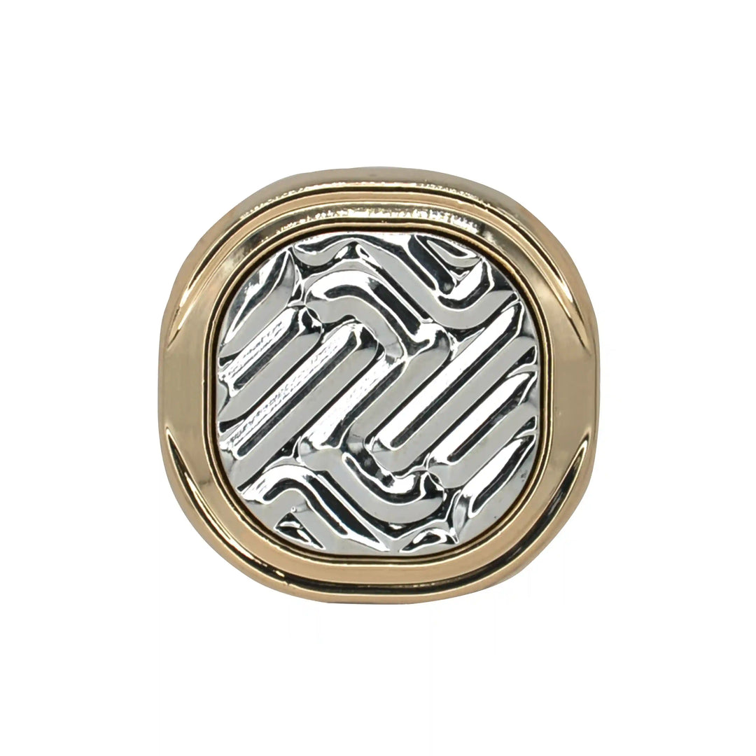 Metallic Herringbone Inlay Metal Buttons | 18mm (28L), 20mm (32L) & 23mm (36L)