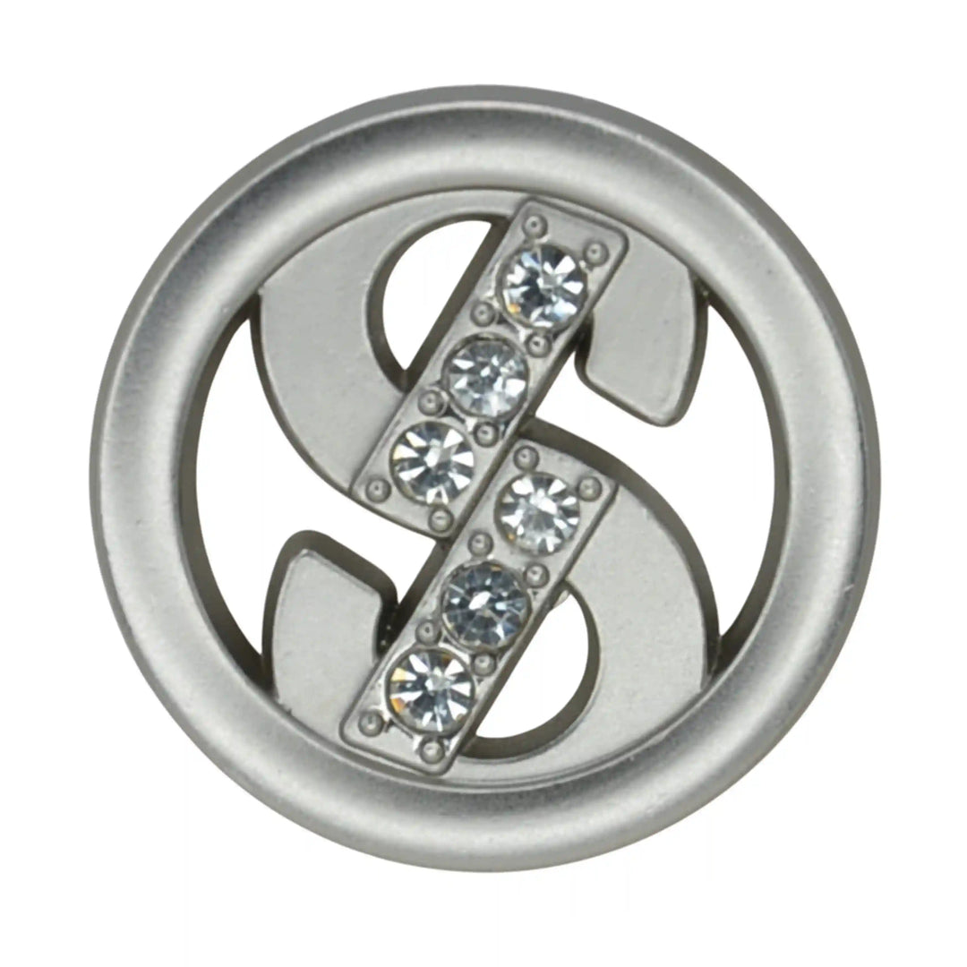 Dollar Style Rhinestone Metal Buttons | 15mm(24L) & 23mm(36L)