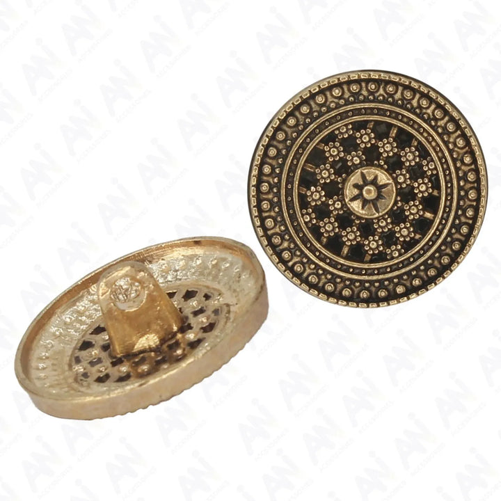 Cosmic Floral Bloom Metal Buttons | 18mm(28L) & 22mm(34L)
