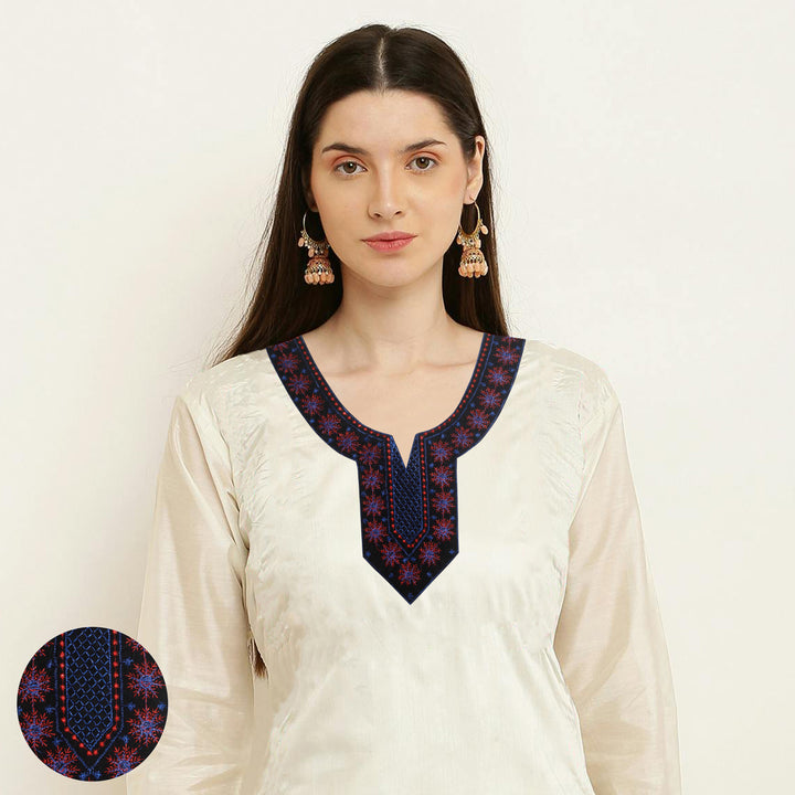 Elegant Baroque-Inspired Embroidery Neckline