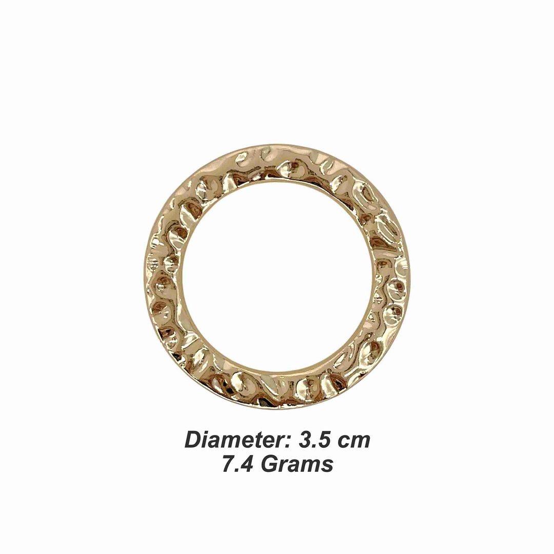 Hammered Circular Metal Buckle