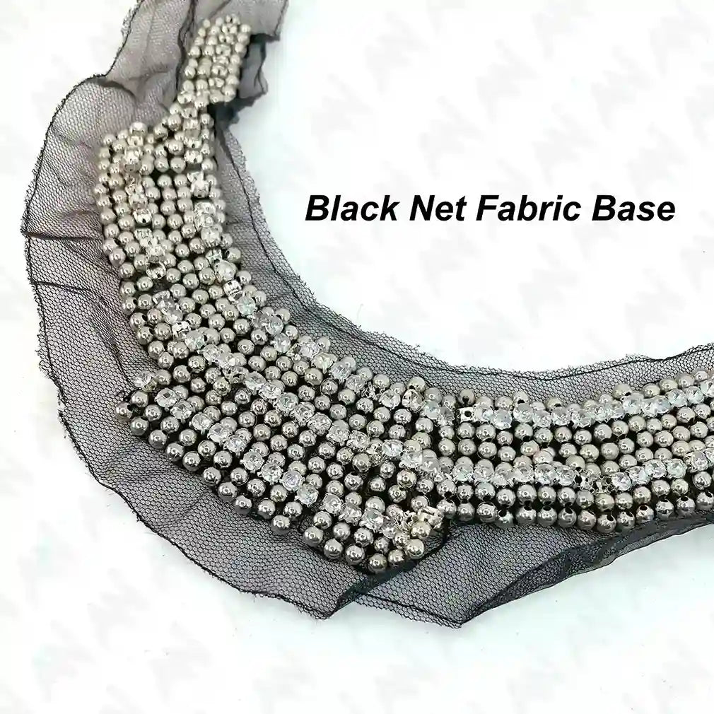 Crystal Beaded Neckline Patch