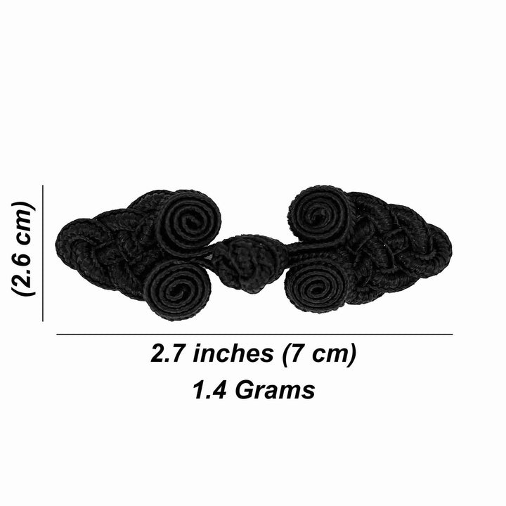 Bow Inspire Cross Cord Design Frog Closure Buttons