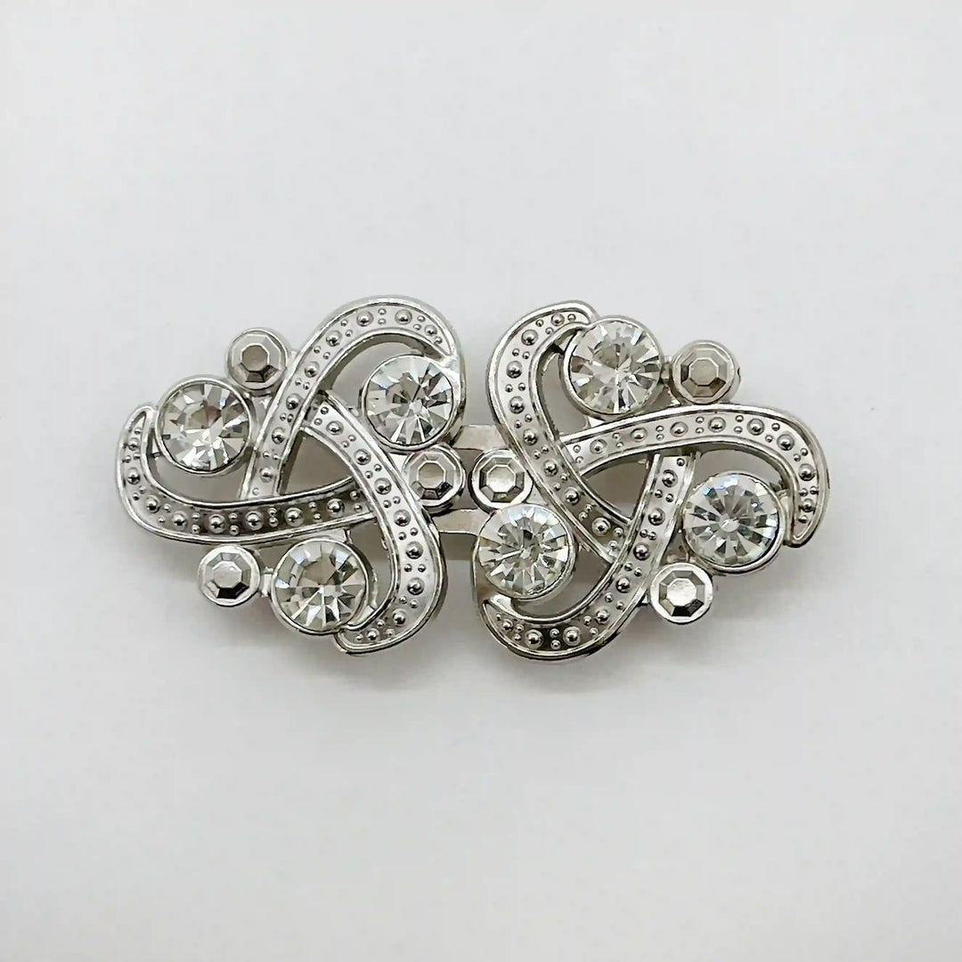Triple-Loop Rhine Stone Frog Closure Buttons
