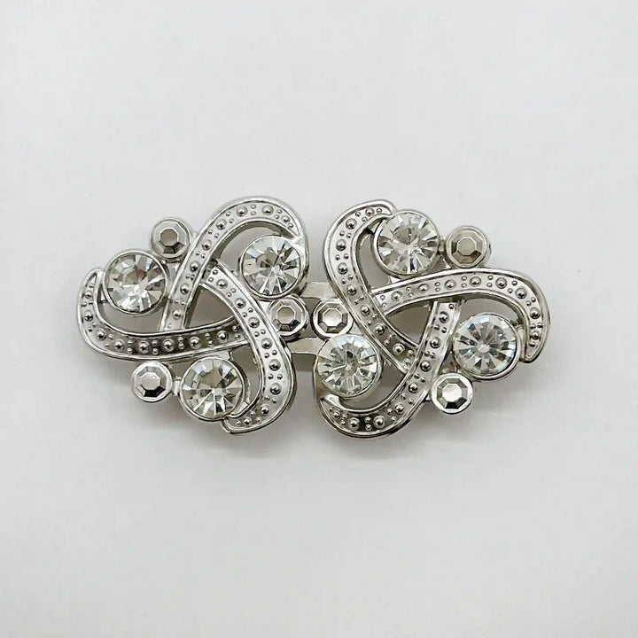 Triple-Loop Rhine Stone Frog Closure Buttons