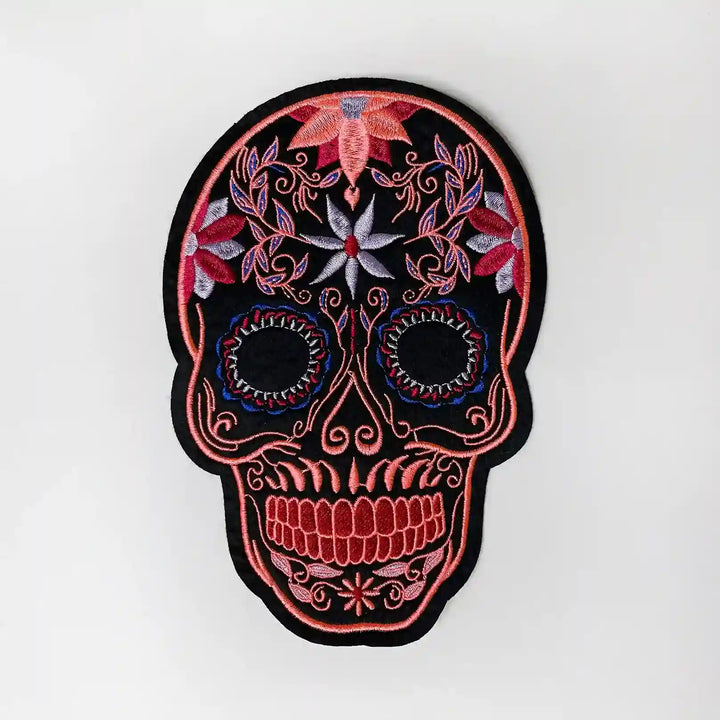 Bohemian Sugar Skull Embroidery Hot-Fix Patch