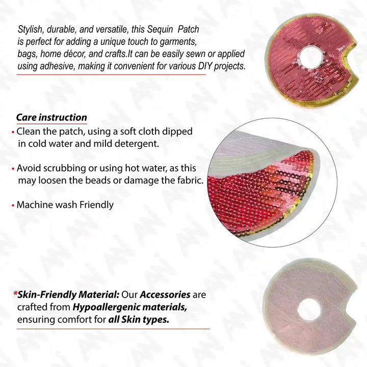 Pink Sequins Donut Patch
