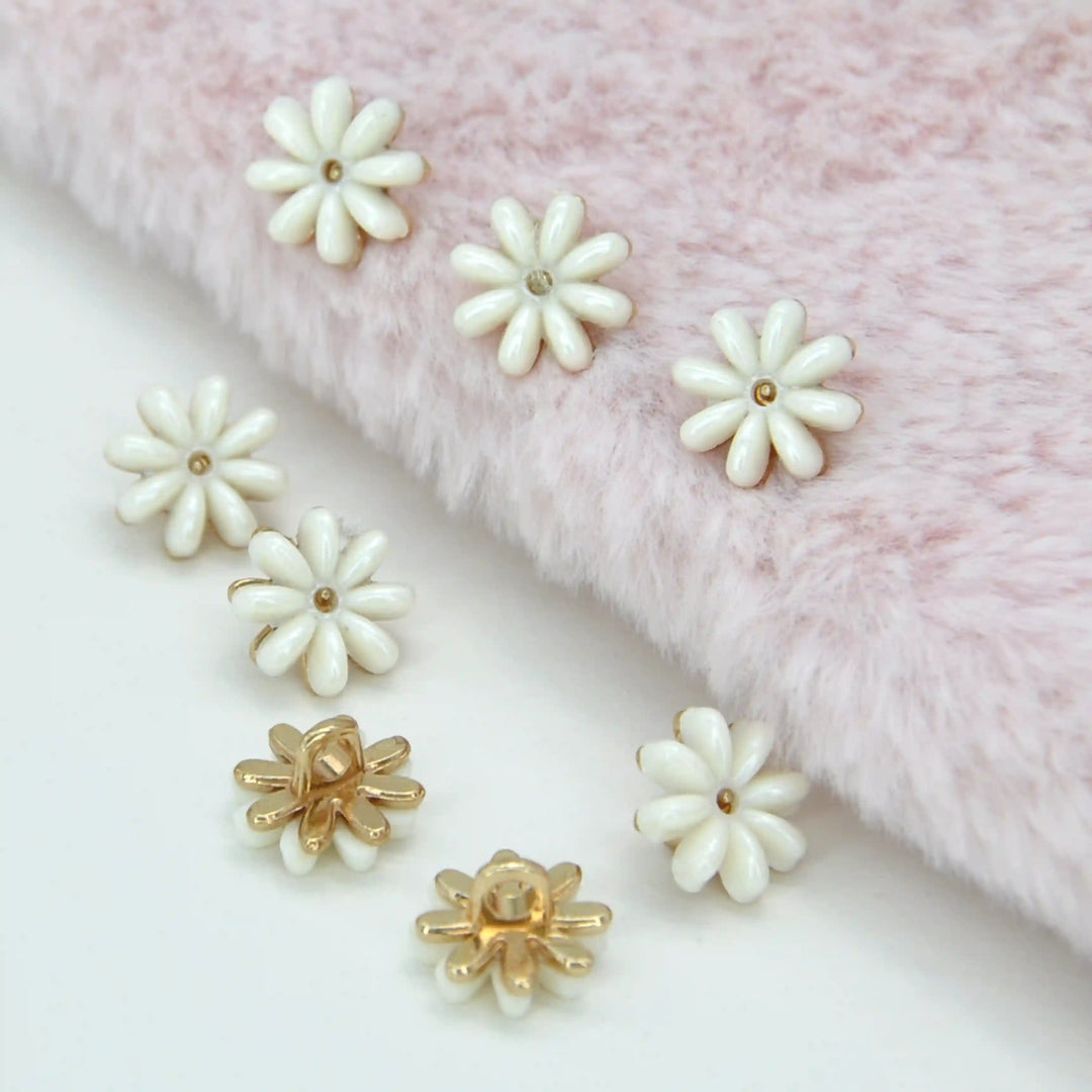 Floral Style Metal Buttons | 12mm(19L)