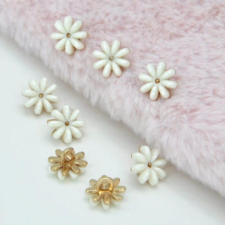 Floral Style Metal Buttons | 12mm(19L)