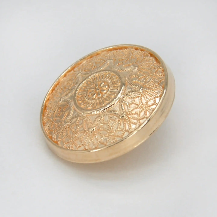 Traditional Gold Finish Metal Button | 18mm (28L)  & 21mm (34L)