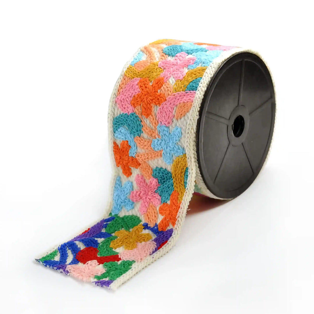 Multicolor Boho Floral Lace Trim | 2 Meter