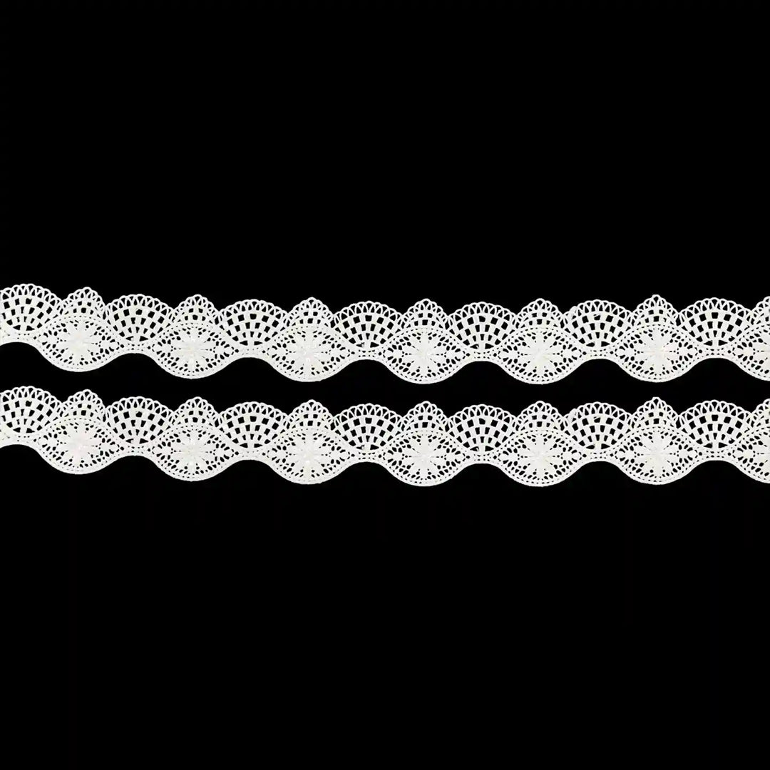Oval Chrysanthemums Floral Sequins Lace | 2 Meter