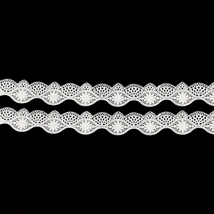 Oval Chrysanthemums Floral Sequins Lace | 2 Meter