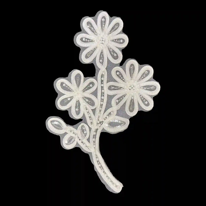 Layered Six-Petal Flowers Patch