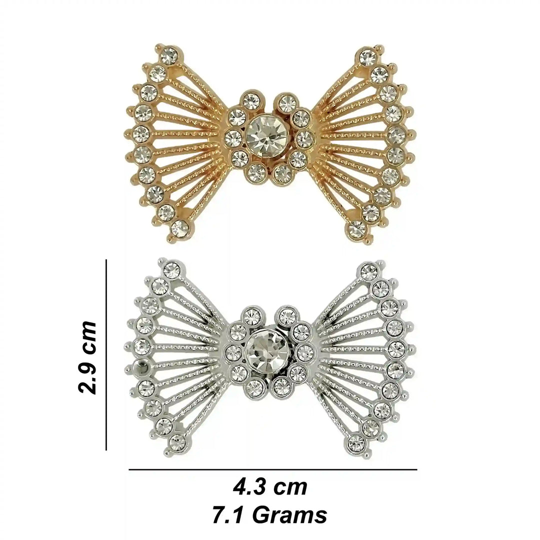 Vintage Style Crystal Rhinestone Metal Frog Closure Buttons