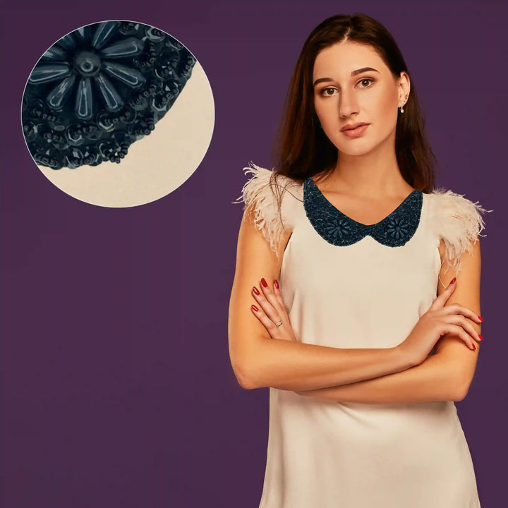 Scalloped Peter Pan Neckline Applique