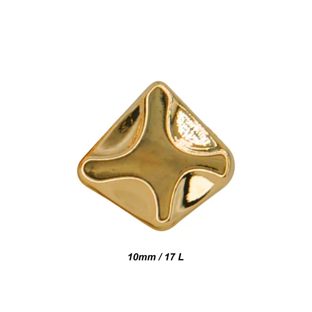 Rounded Square Metal Buttons