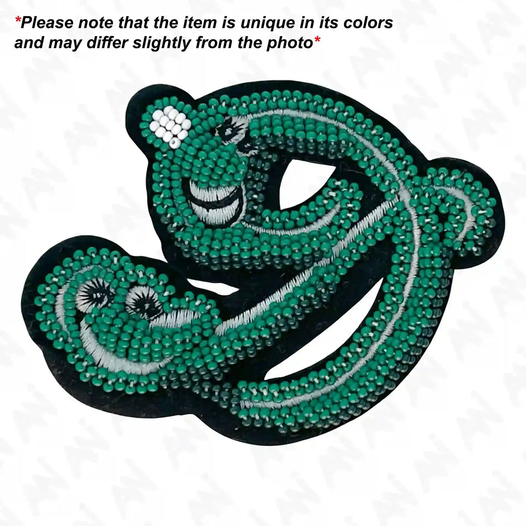 Green Seed Bead Applique
