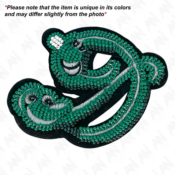 Green Seed Bead Applique