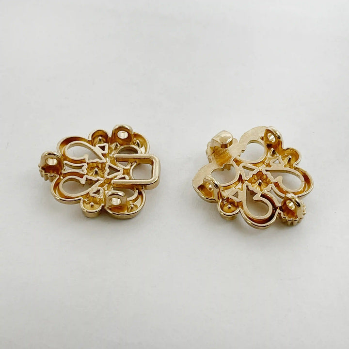 Swarovski-Style Crystal Frog Closure Buttons