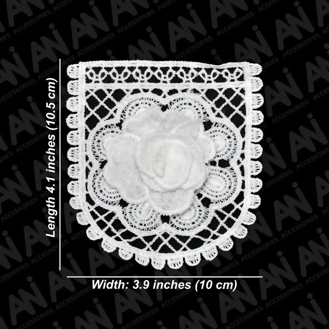 Cut Work Rose Style Spun Poly Patch