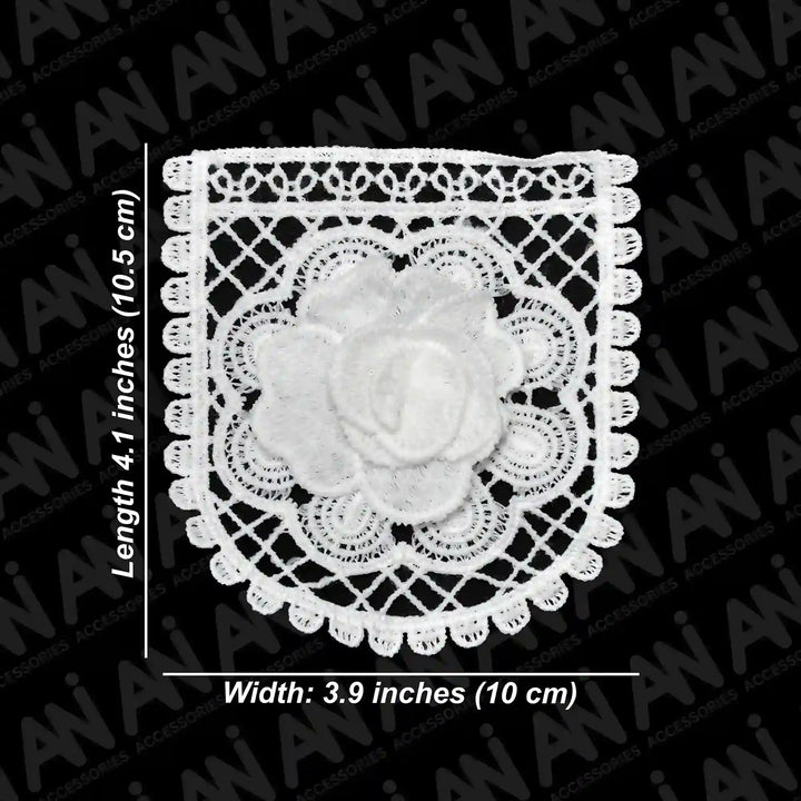 Cut Work Rose Style Spun Poly Patch