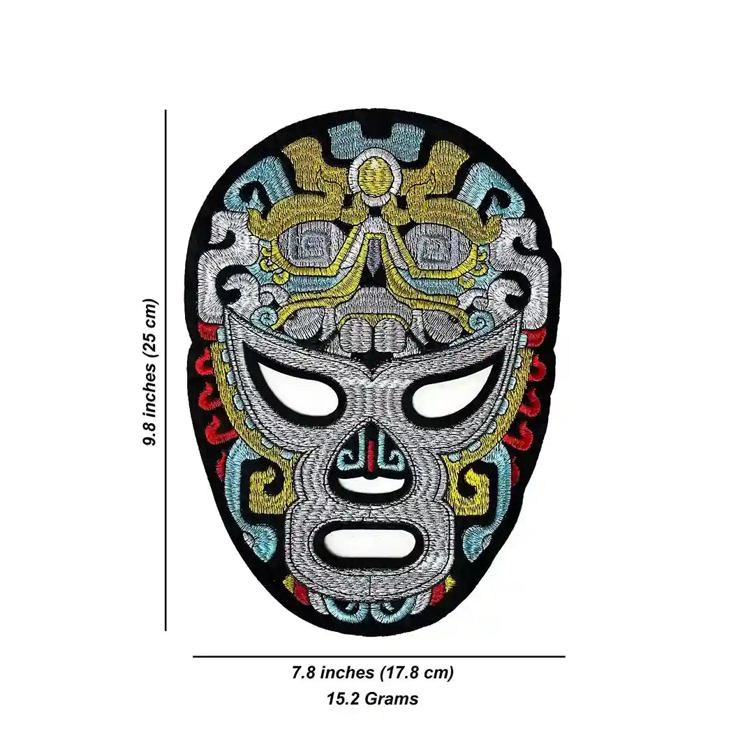 Lucha Libre Mayan Mask Hot-Fix Patch