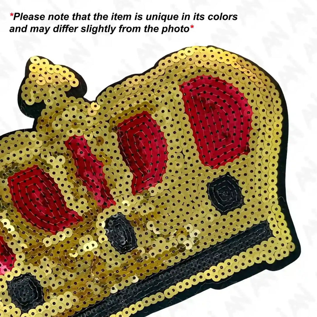 Sequin Crown Sew Patch