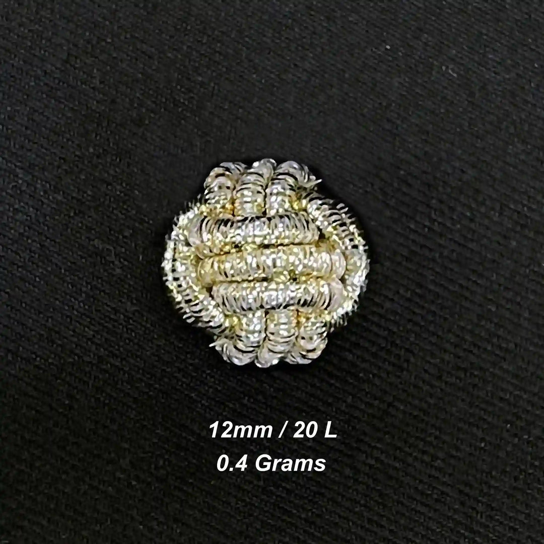 Metallic Lurex Cord Knot Buttons