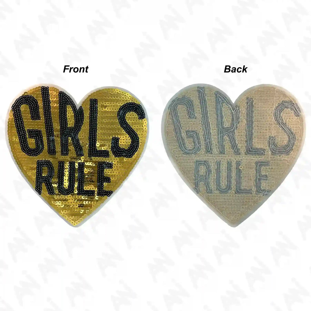 Sequins Girls Rule Patch